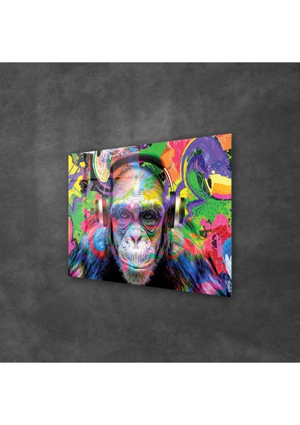 Cam Tablo Pop Art Funny Monkey 70X100 cm fiyatları