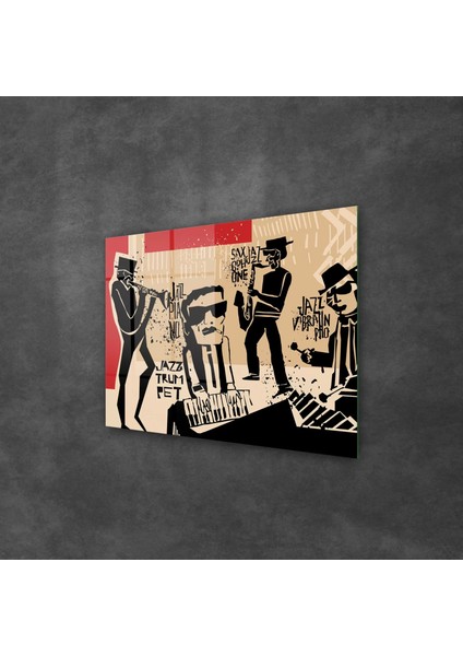 Cam Tablo Jazz Band 70X100 cm fiyatları