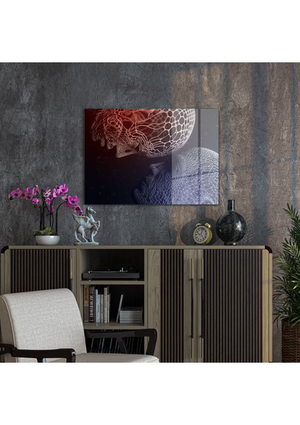 Cam Tablo 3D Humans 70X100 cm