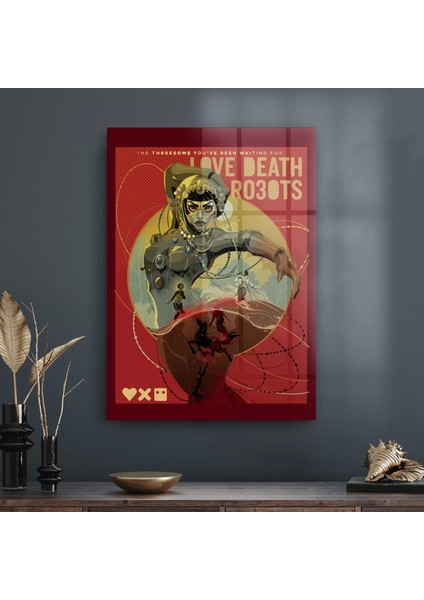 Cam Tablo Love Death Robots Jibaro Poster 30X40 cm