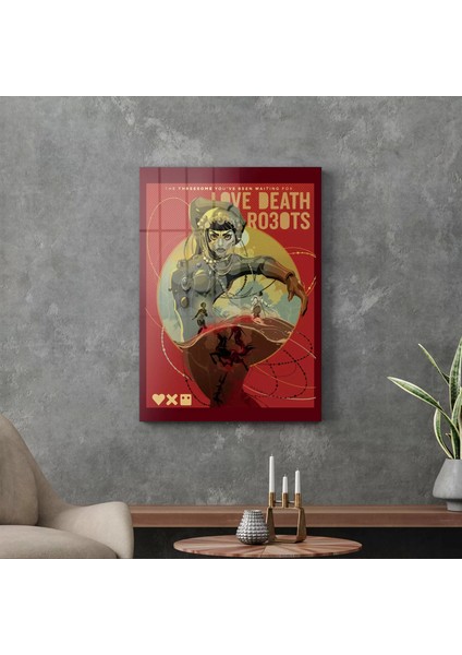 Cam Tablo Love Death Robots Jibaro Poster 30X40 cm