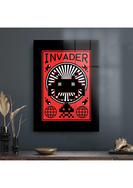 Cam Tablo Gamer Invader 70X100 cm