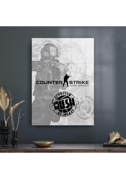 Cam Tablo Counter Strike 70X100 cm