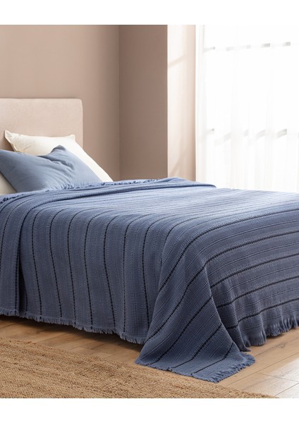 Envelope Çift Kişilik Yatak Örtüsü - Indigo