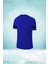 Erkek Mavi Dri-Fit Kumaş Spor Için Konforlu Kısa Kol T-Shirt S-3xl 2
