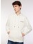 Kapüşon Yaka Baskılı Beyaz Erkek Sweatshirt B3WM-SWT70 1
