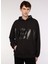 Kapüşon Yaka Baskılı Siyah Erkek Sweatshirt A3WM-SWT3 2