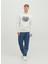 Jorsılverlake Sweat Crew Neck Ln Erkek Beyaz Sweatshirt 12242366-White 5