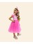 Barbie Baskı Pembe Tüllü Abiye Elbise 1