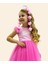 Barbie Baskı Pembe Tüllü Abiye Elbise 3