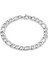 Unisex Gümüş Çelik Kararmaz Silver Figaro Model Bileklik 3