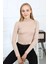 Kadın Crop Kaşkorse Bluz 23511 -Vizon 2