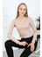 Kadın Crop Kaşkorse Bluz 23511 -Vizon 1