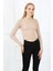 Kadın Crop Kaşkorse Bluz 23511 -Vizon 3
