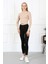 Kadın Crop Kaşkorse Bluz 23511 -Vizon 4