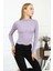 Kadın Crop Kaşkorse Bluz 23511 -Lila 1