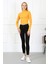 Kadın Crop Kaşkorse Bluz 23511 -Turuncu 4