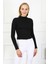 Kadın Crop Kaşkorse Bluz 23511 -Siyah 1