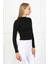 Kadın Crop Kaşkorse Bluz 23511 -Siyah 3