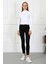 Kadın Crop Kaşkorse Bluz 23511 -Beyaz 3