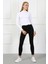 Kadın Crop Kaşkorse Bluz 23511 -Beyaz 2