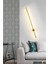 Modern Dekoratif Çubuk Led Duvar Aplik 70 Cm Bronz Profil (Yuvarlak Rozanslı) 3000K Sarı Işık 3