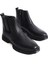 Hakiki Deri MBBLC22508-S Siyah İçi Kürklü Fermuarlı Lastik Detaylı Erkek Klasik Bot 4