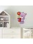 Kırmızı Çiçekli Ayıcık Sticker Duvar Sticker 30X25 cm 2