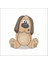 Oturan Sevimli Köpek Sticker Duvar Sticker 25X15 cm 1