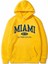 Büyük Beden Özel Tasarım Kapüşonlu Miami Baskılı %100 Pamuk 3 Iplik Oversize Erkek Battal Sweatshırt 1