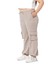 Büyük Beden Büzgü Detaylı Kargo Cepli Paraşüt Taş Rengi Pantolon 5