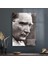 Cam Tablo Atatürk Portresi Yazılı 50X70 cm 1