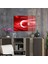 Cam Tablo Türk Bayrağı Desenli 50X70 cm 1