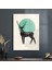 Cam Tablo Minimal Geyik Desenli 70X100 cm 1