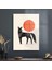 Cam Tablo Minimal Tilki Desenli 70X100 cm 1