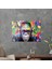 Cam Tablo Pop Art Funny Monkey 70X100 cm 3