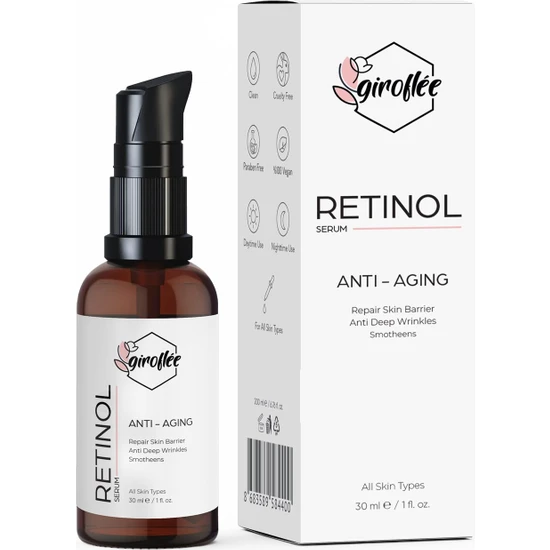 Giroflee Retinol Serum - Anti-Aging Etkili Yaşlanma ve Hata Karşıtı Gece Serumu 30 ml