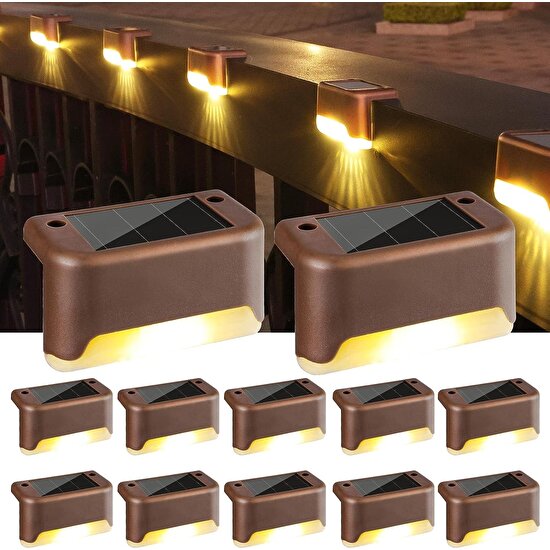Teotake Güneş Işığı Dış Mekan 12 Paket, LED Güneş Işığı Dış Mekan Su Geçirmez Duvar Lambası Bahçe Işığı (Yurt Dışından)