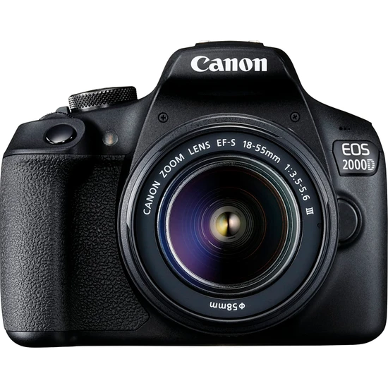 Canon EOS 2000D + EF-S 18-55mm f/3.5-5.6 DC III Fotoğraf Makinesi (Canon Eurasia Garantili)
