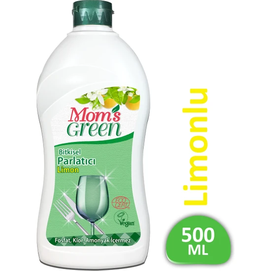 Mom's Green Bitkisel Limonlu Bulaşık Makinesi Parlatıcısı 500 ml