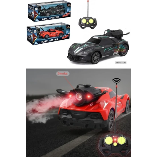LRS Store Uzaktan Kumandalı Şarjlı Araba Buhar Çıkaran Yarış Arabası Buhar Atan Oyuncak Araba
