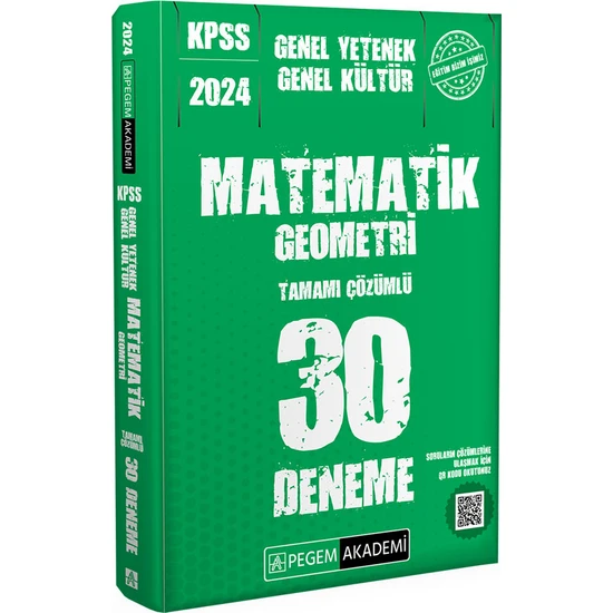 Pegem Akademi  Pegem Akademi 2024 KGenel Kültür Genel Yetenek Matematik - Geometri 30 Deneme