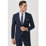 Altınyıldız Classics Erkek Lacivert Slim Fit Dar Kesim Mono Yaka Takım Elbise