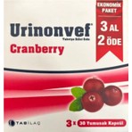 Tab İlaç Urinonvef Cranberry 3 x 30 Kapsül 3 Al 2 Öde