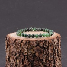 Deniz Doğal Taş Sertifikalı Anyolit  Orjinal ( Taşlar) Doğaltaş Bileklik 6 mm - B816