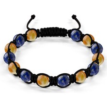 Deniz Doğal Taş Sertifikalı Lapis , Sarı Akik Fenerbahçe Doğaltaş Bileklik