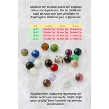 Deniz Doğal Taş Sertifikalı Iyolit Doğaltaş Bileklik Taşı  3-Adet  8 mm Taş      045