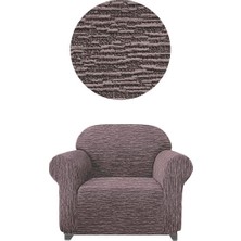 Güzelevim Tekstil Jkarlı Düz Desen Tekli Koltuk Kılıfı Berjer Koltuk Örtü