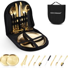 Swico Remado Taşıma Çantalı Kamp Piknik Çatal Seti (Yurt Dışından)