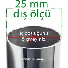 Kacar Home 12 Adet 25 mm Pvc Sandalye Profil Ayak Pabucu Sessiz Yumuşak Sandalye Zemin Koruyucu Beyaz